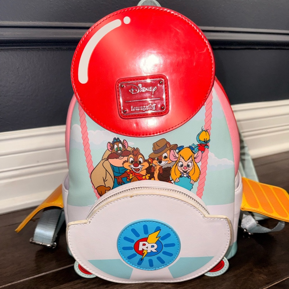 Loungefly Disney Chip 'n Dale Rescue Rangers Backpack - Red, Blue, Yellow